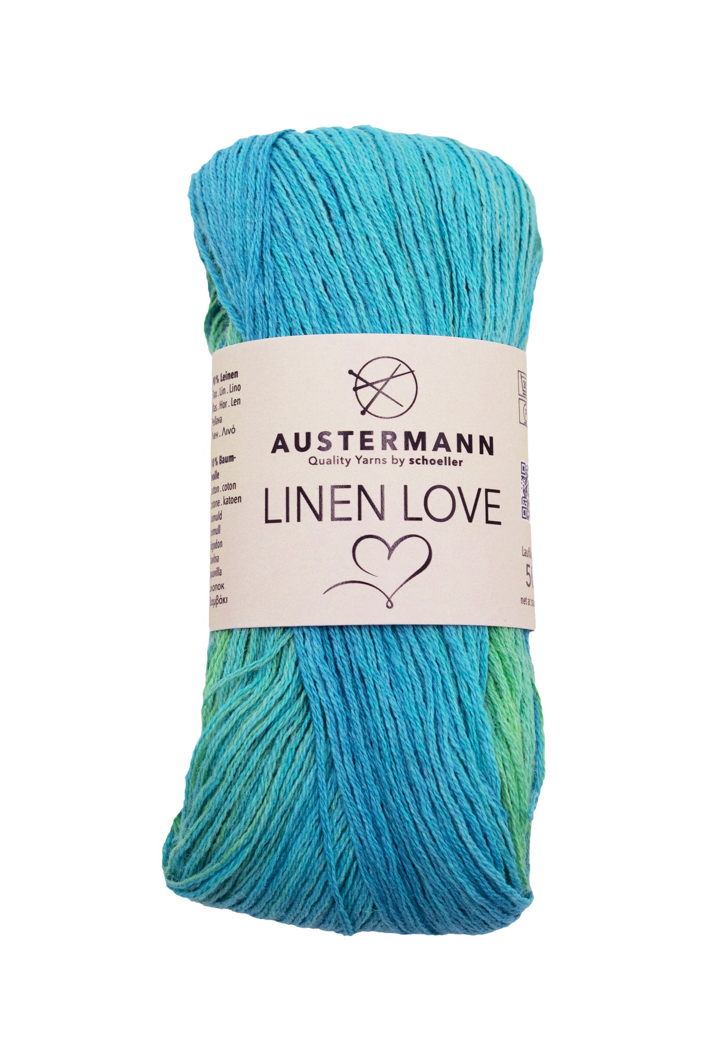 Linen Love / 50g/155m LL / 89% Leinen, 10% Baumwolle, 1% Polyamid