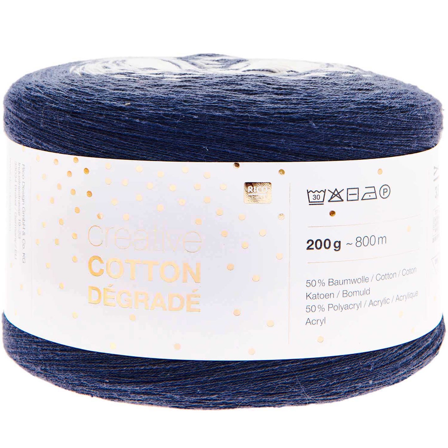 Cotton Dégradé / Bobbel 200g/800m LL / 50% Baumwolle, 50% Polyacryl