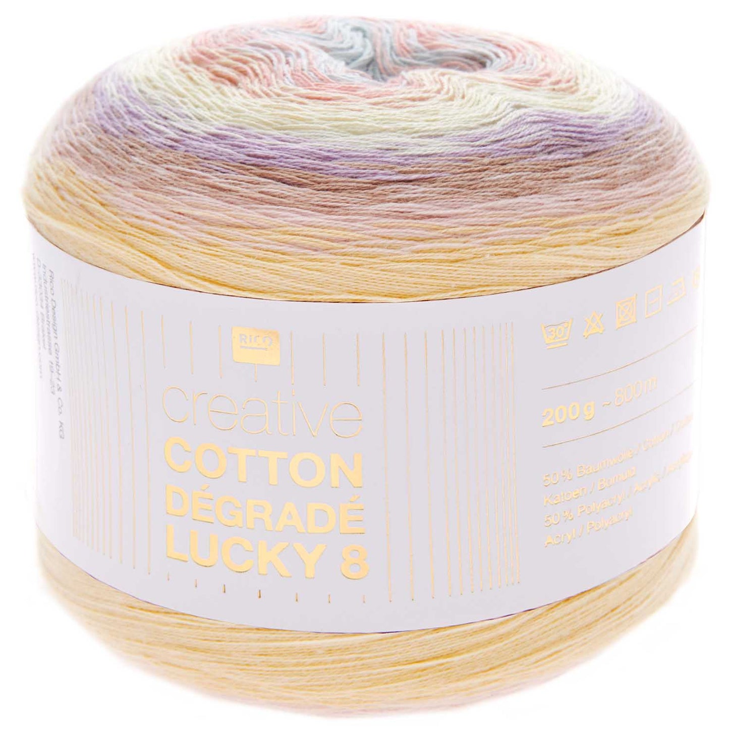Creative Cotton Dégradé Lucky 8 / Bobbel 200g/800m LL / 50% Baumwolle, 50% Polyacryl