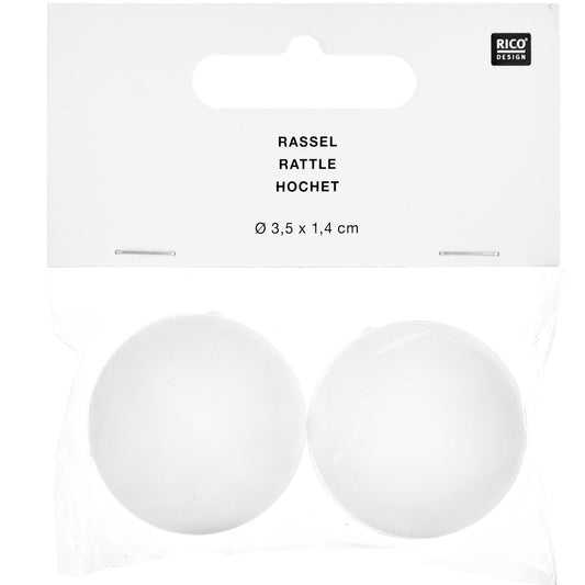 Rasseldose 2 Stück 3,5 x 1,4 cm