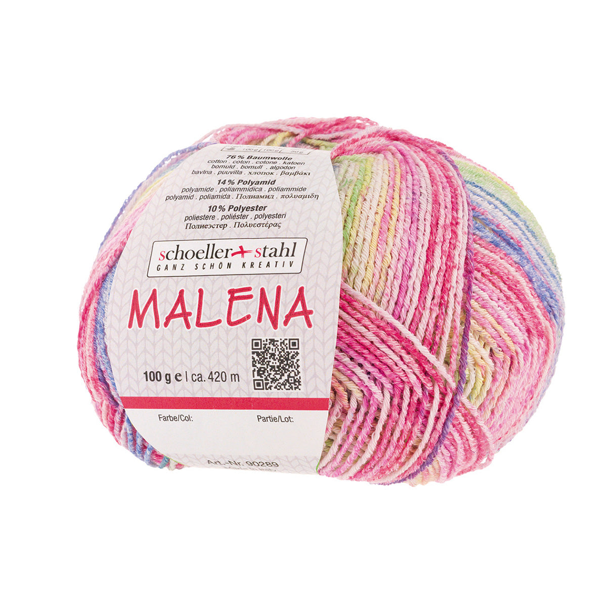 Malena / Knäuel 100g/420m LL / 76% Baumwolle,14% Polyamid,10% Polyester