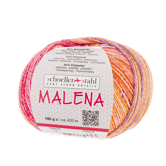 Malena / Knäuel 100g/420m LL / 76% Baumwolle,14% Polyamid,10% Polyester