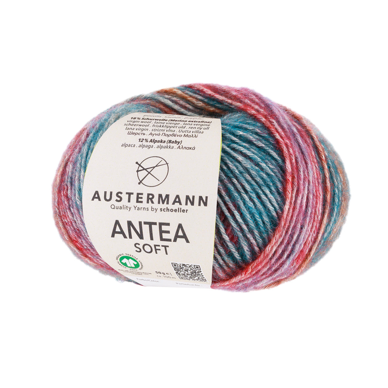 Antea Soft / Knäuel 50g/100m LL / 70% Baumwolle, 18% Wolle, 12% Alpaka