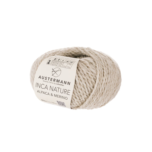 Inca Nature / Knäuel 50g/100m LL / 50% Schurwolle (Merino), 50% Alpaka