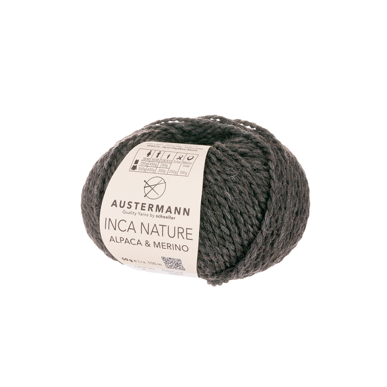 Inca Nature / Knäuel 50g/100m LL / 50% Schurwolle (Merino), 50% Alpaka