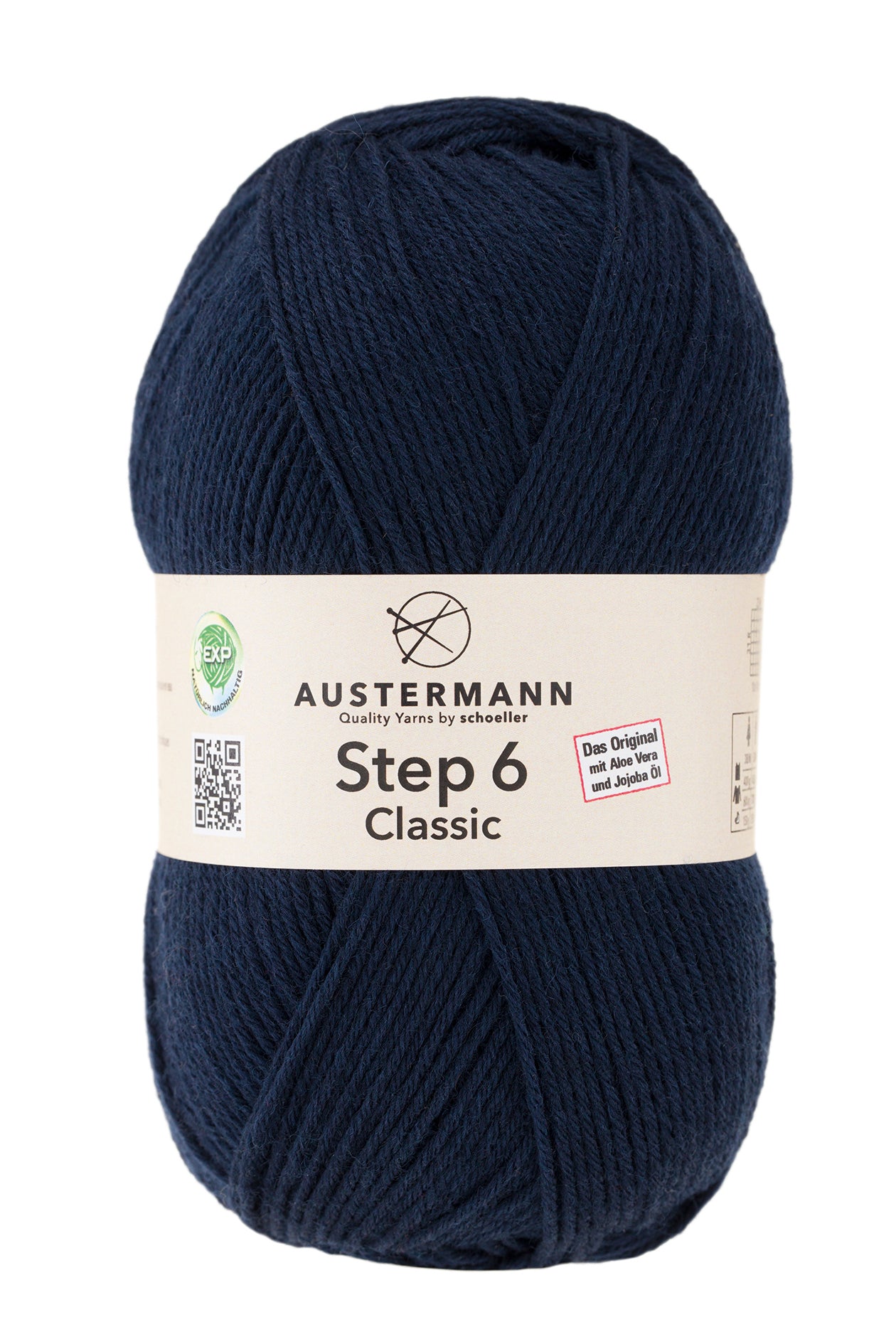 Step 6 Classic / Knäuel 150g/410m LL/ 75% Schurwolle/25%Polyamid / Sockenwolle trocknergeeignet / mit Aloe Vera und Jojoba Öl