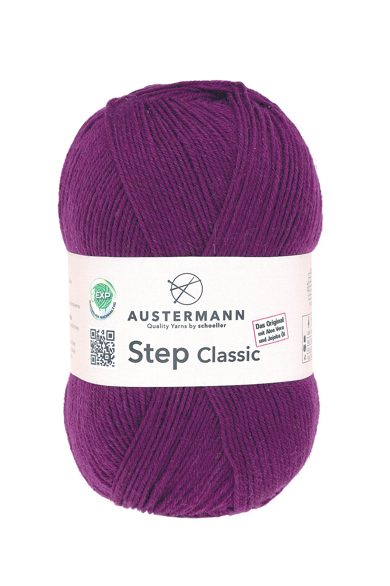 Step 4 Classic / Knäuel 100g/420m LL / 75% Schurwolle/ 25% Polyamid/ Sockenwolle trocknergeeignet / mit Aloe Vera und Jojoba Öl