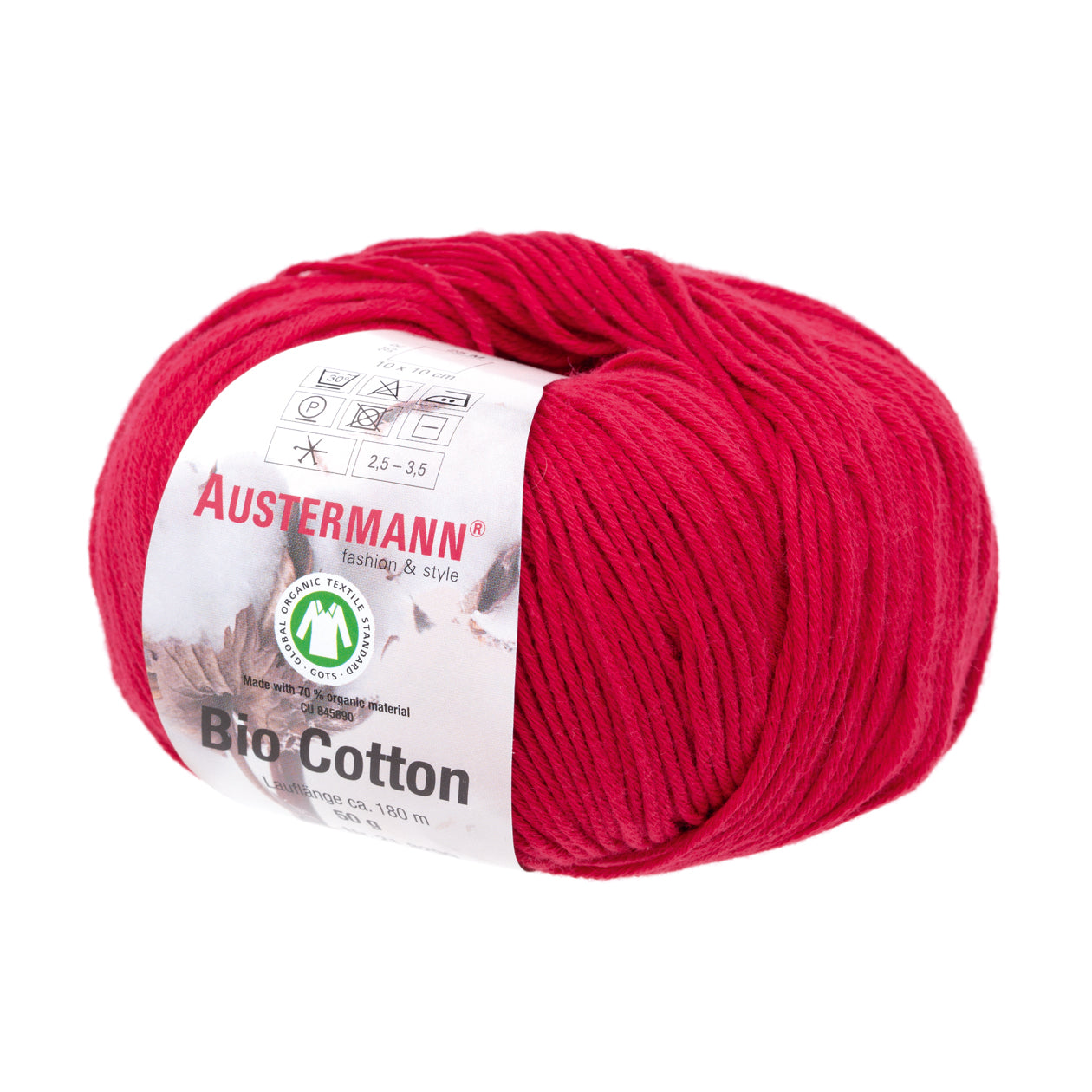 Bio Cotton / Knäuel 50g/180m LL / 100% Baumwolle (GOTS)