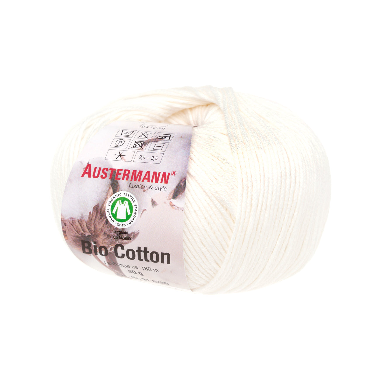 Bio Cotton / Knäuel 50g/180m LL / 100% Baumwolle (GOTS)