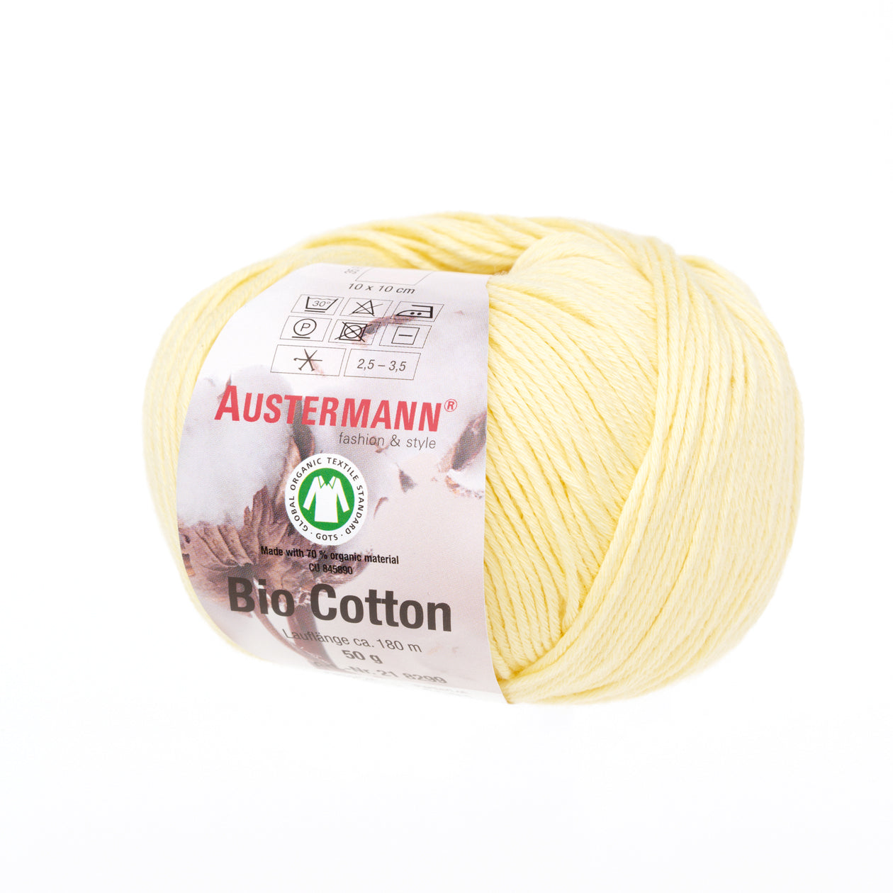 Bio Cotton / Knäuel 50g/180m LL / 100% Baumwolle (GOTS)
