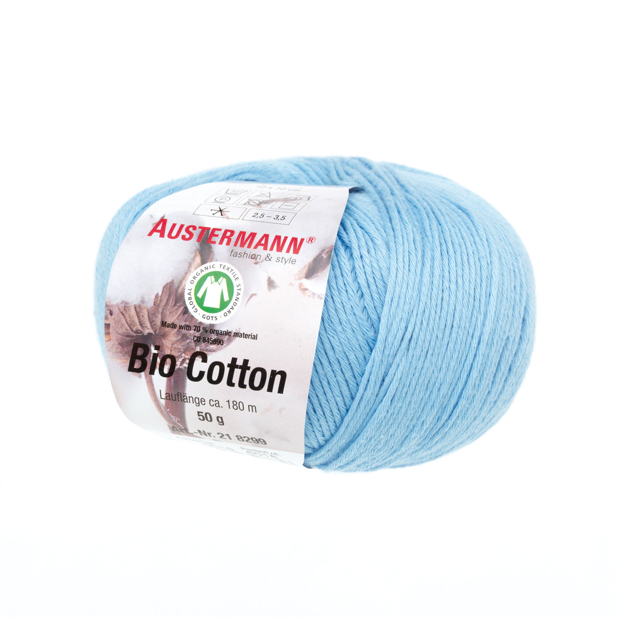 Bio Cotton / Knäuel 50g/180m LL / 100% Baumwolle (GOTS)