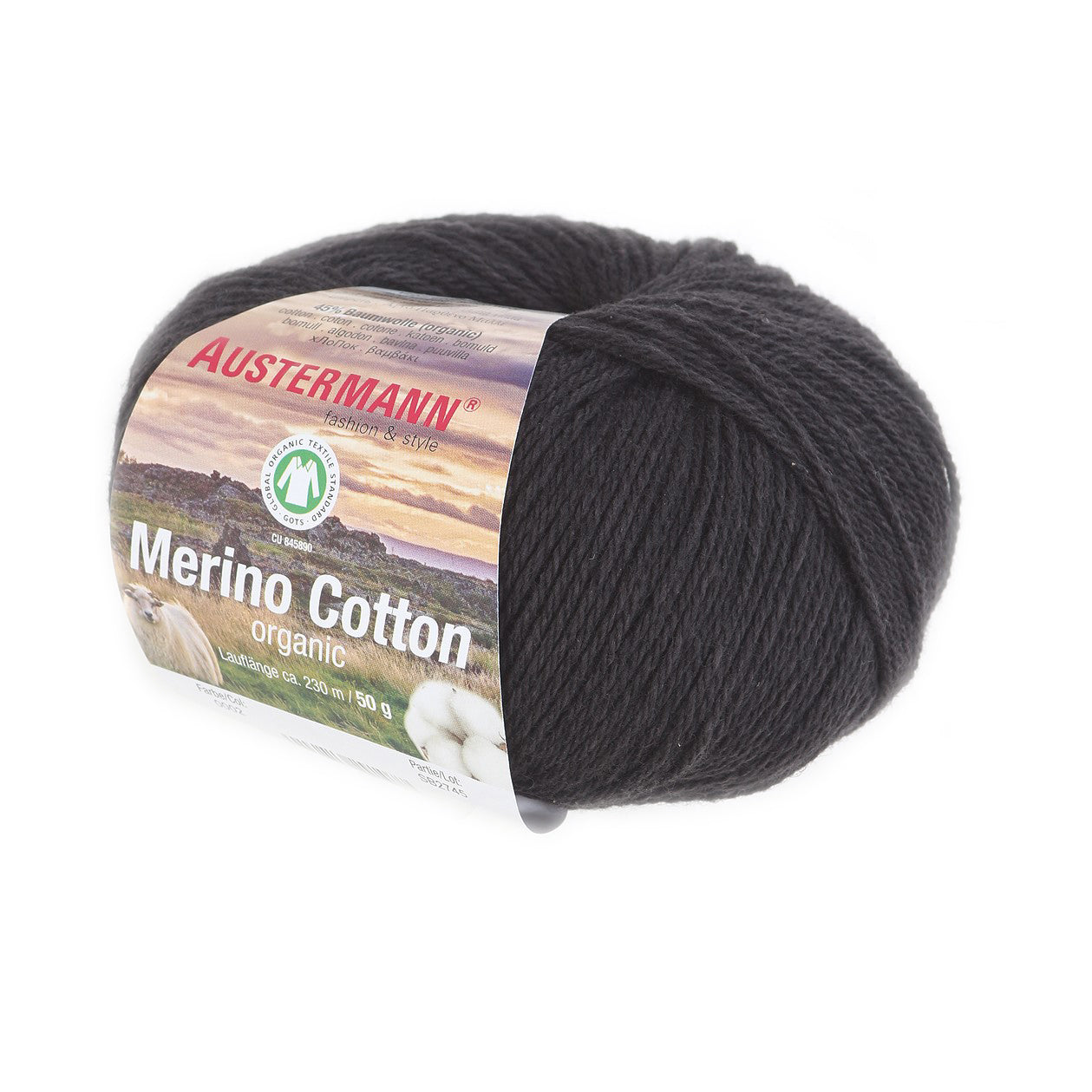 Merino Cotton / Knäuel 50g/230m LL / 55% Schurwolle (Merino), 45% Baumwolle (GOTS)
