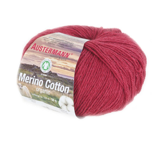 Merino Cotton / Knäuel 50g/230m LL / 55% Schurwolle (Merino), 45% Baumwolle (GOTS)