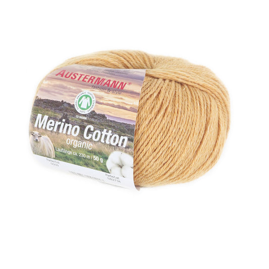 Merino Cotton / Knäuel 50g/230m LL / 55% Schurwolle (Merino), 45% Baumwolle (GOTS)