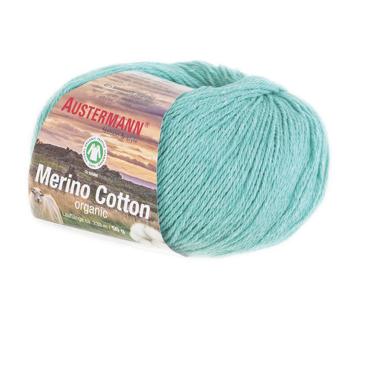 Merino Cotton / Knäuel 50g/230m LL / 55% Schurwolle (Merino), 45% Baumwolle (GOTS)