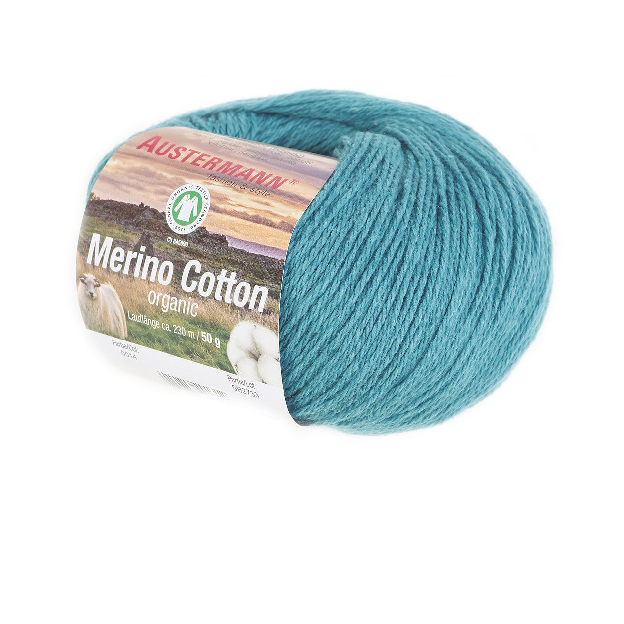 Merino Cotton / Knäuel 50g/230m LL / 55% Schurwolle (Merino), 45% Baumwolle (GOTS)