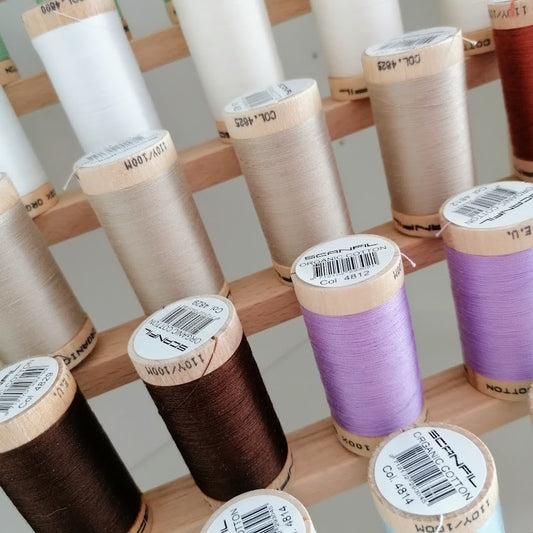 Scanfil Organic Baumwolle Nähgarn NE 30/2, 100 Meter Länge, GOTS