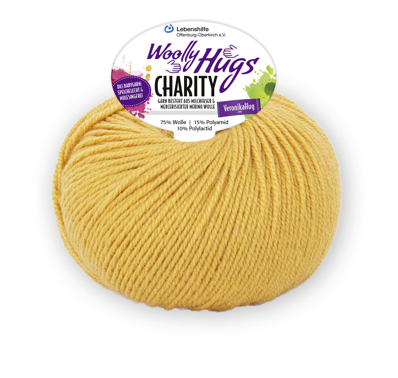Charity 50g 75% Wolle, 15% Poyamid, 10% sonstige Fasern