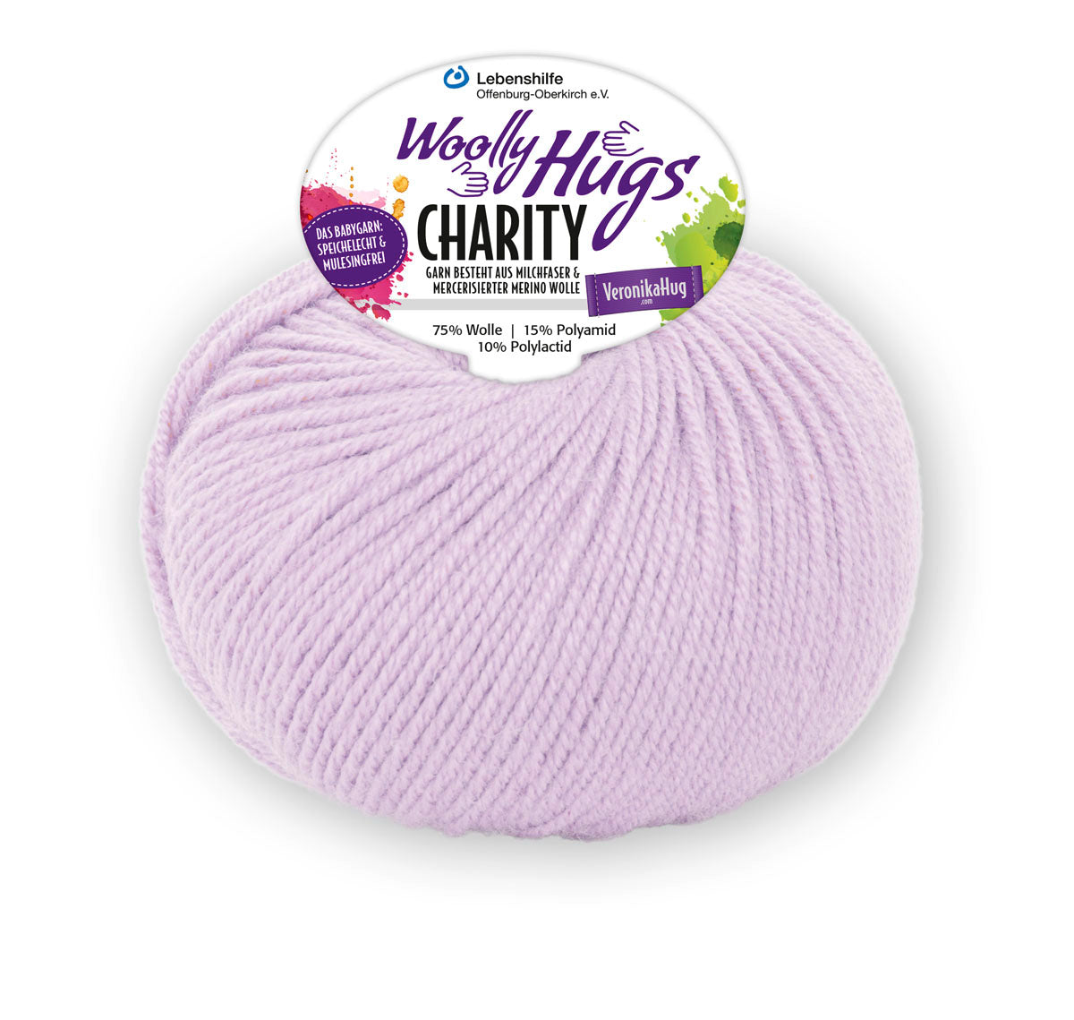Charity 50g 75% Wolle, 15% Poyamid, 10% sonstige Fasern