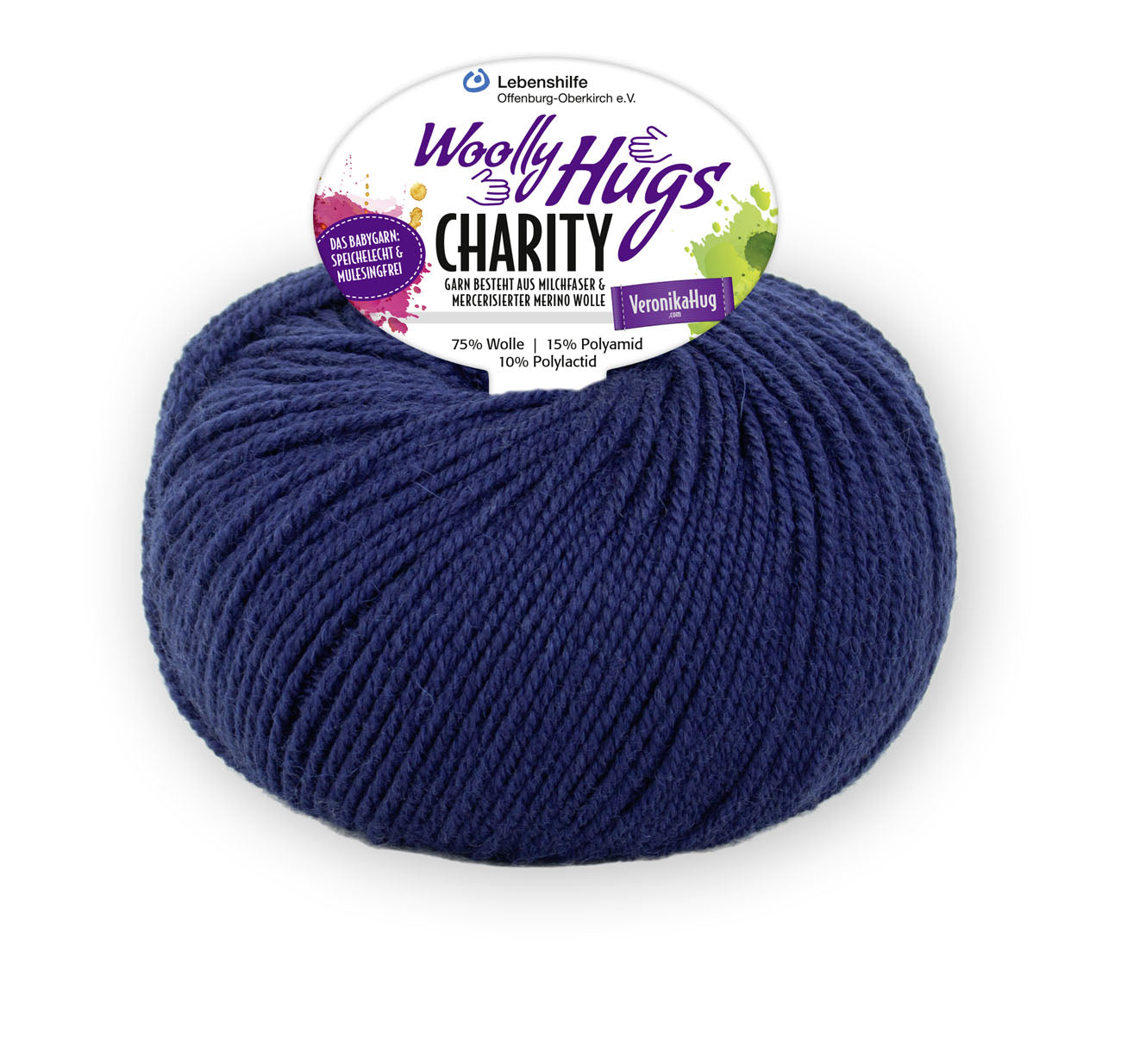 Charity 50g 75% Wolle, 15% Poyamid, 10% sonstige Fasern