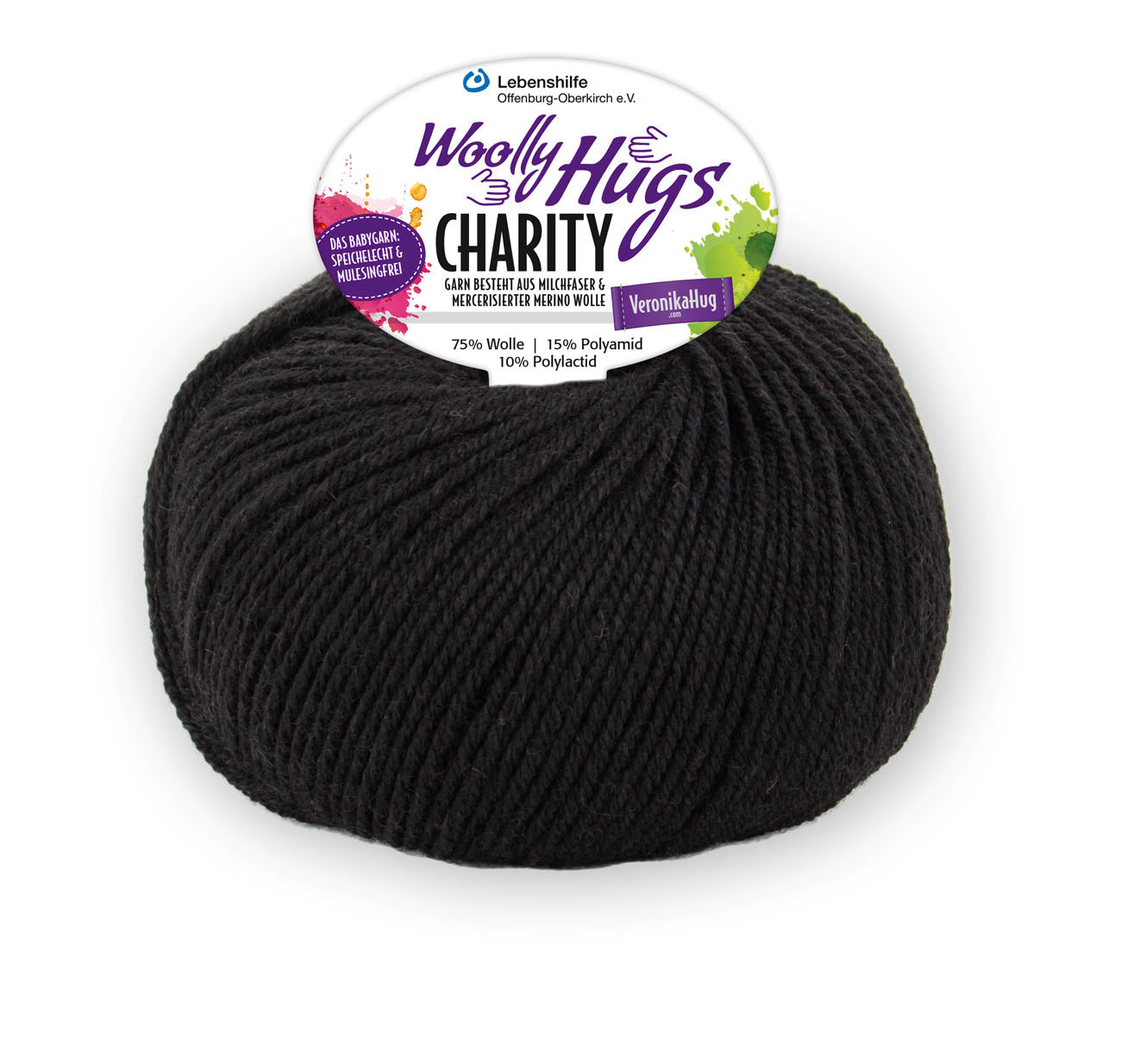 Charity 50g 75% Wolle, 15% Poyamid, 10% sonstige Fasern