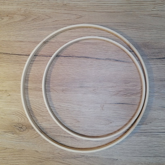 Bambusringe 2er für Mobile und Traumfänger 20 + 25cm Durchmesser