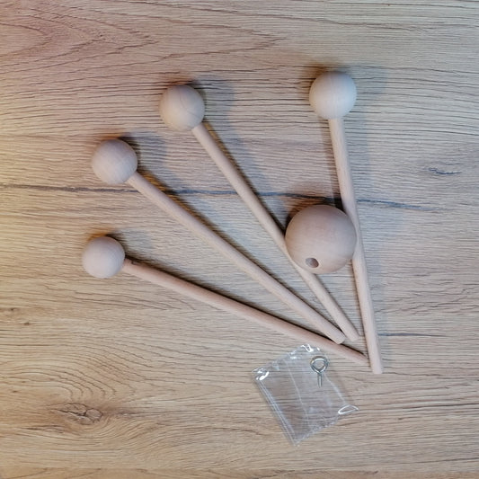 Mobile Bastelset aus Holz 4armig oder 6 armig