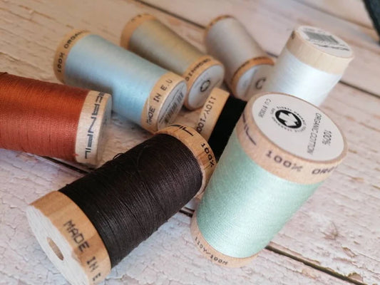 Scanfil Organic Baumwolle Nähgarn NE 30/2, 100 Meter Länge, GOTS