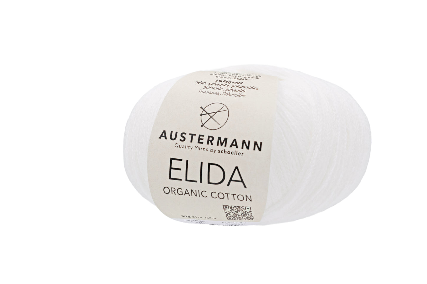 Elida / Knäuel 50g/330m LL / 95% Baumwolle, 5% Polyamid