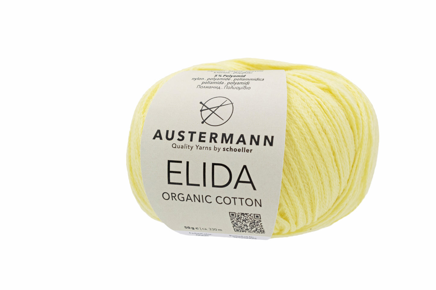 Elida / Knäuel 50g/330m LL / 95% Baumwolle, 5% Polyamid