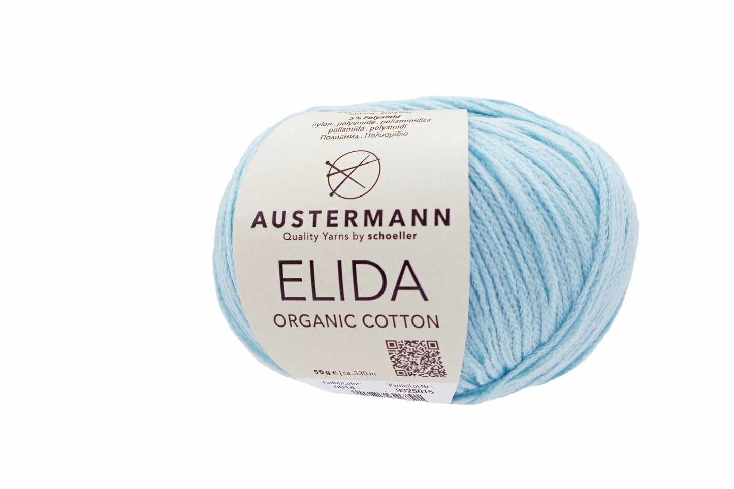 Elida / Knäuel 50g/330m LL / 95% Baumwolle, 5% Polyamid