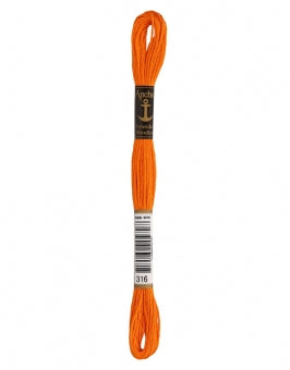 Sticktwist / Strang 8m 6fädig 100% mercerisierte Baumwolle
