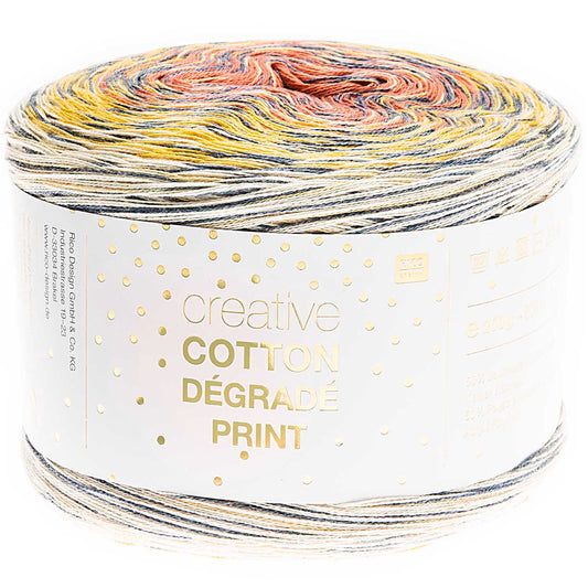 Creative Cotton Dégradé Print / Bobbel 200g/800m LL / 50% Baumwolle, 50% Polyacryl