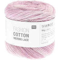 Rico Design Fashion Cotton Merino Lace / Knäuel 50g/290m LL /80% Baumwolle/20% Wolle