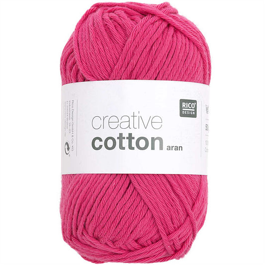Cotton aran / Knäuel 50g/85m LL / 100% Baumwolle gasiert