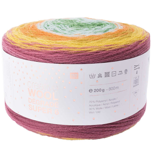 Wool Degrade Super 6/ Bobbel 200g/800m LL / 70% Polyacryl, 30% Wolle