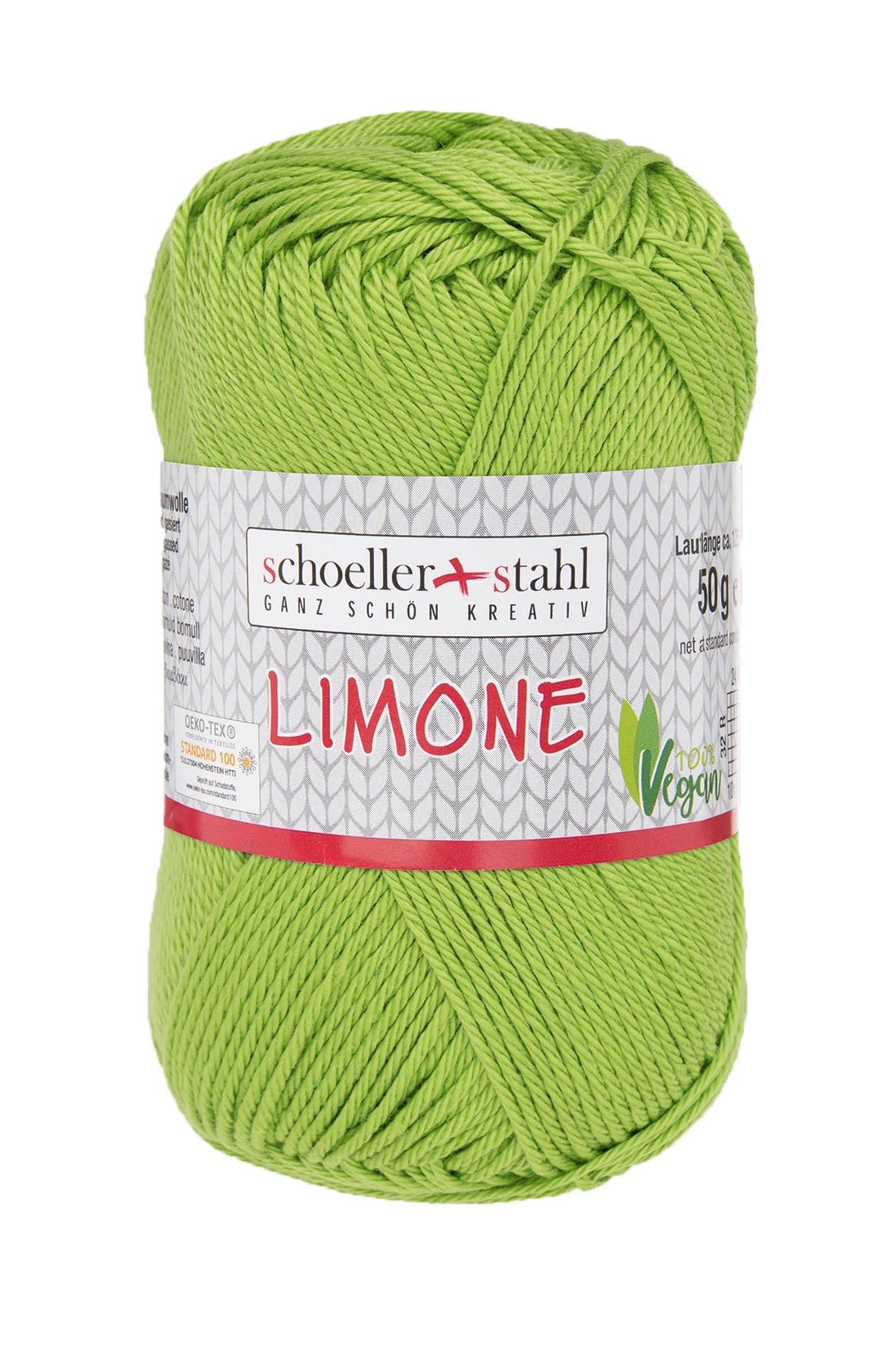 Limone / Knäuel 50g/125m LL / 100% Baumwolle mercerisiert gasiert / vegan