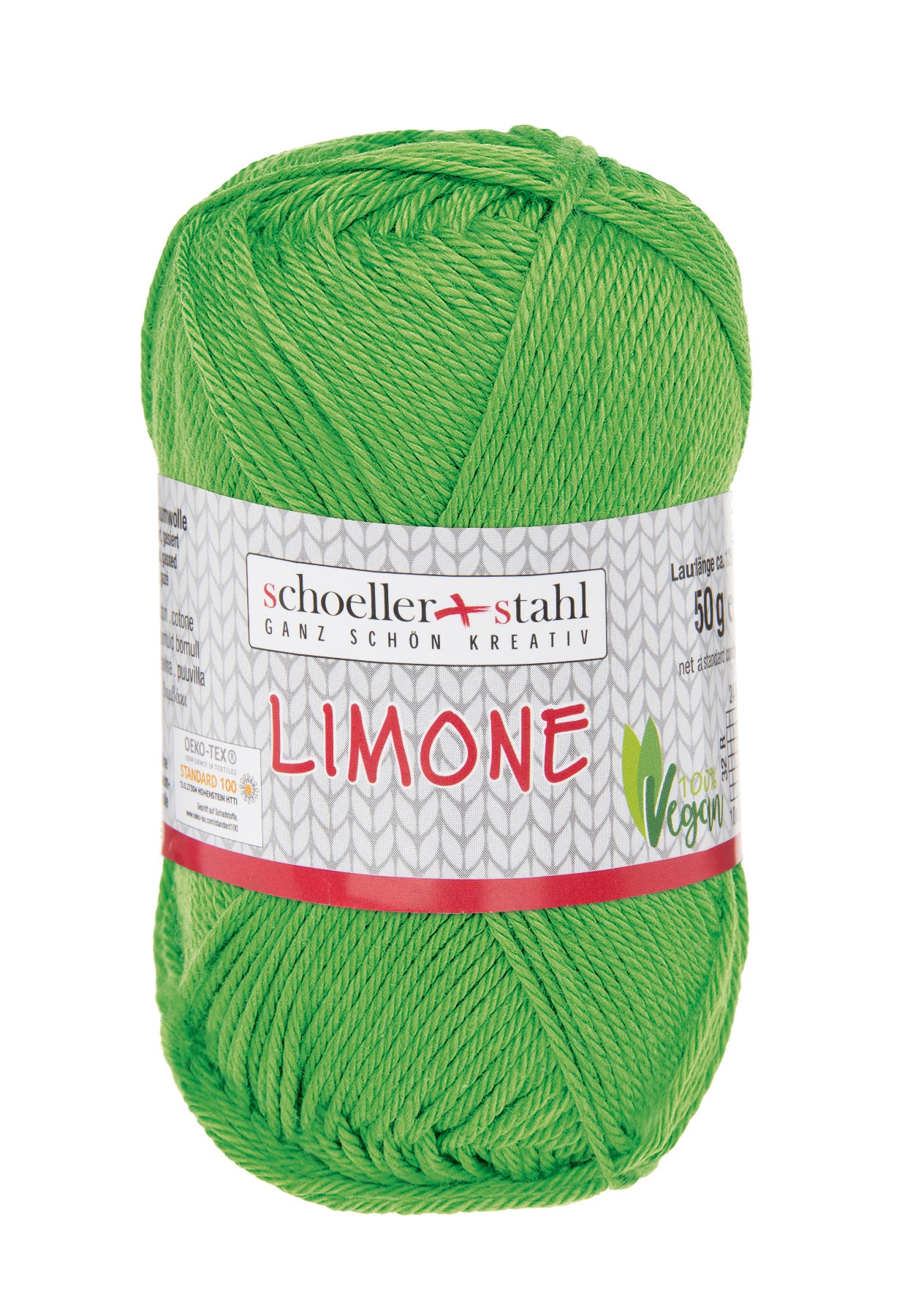 Limone / Knäuel 50g/125m LL / 100% Baumwolle mercerisiert gasiert / vegan