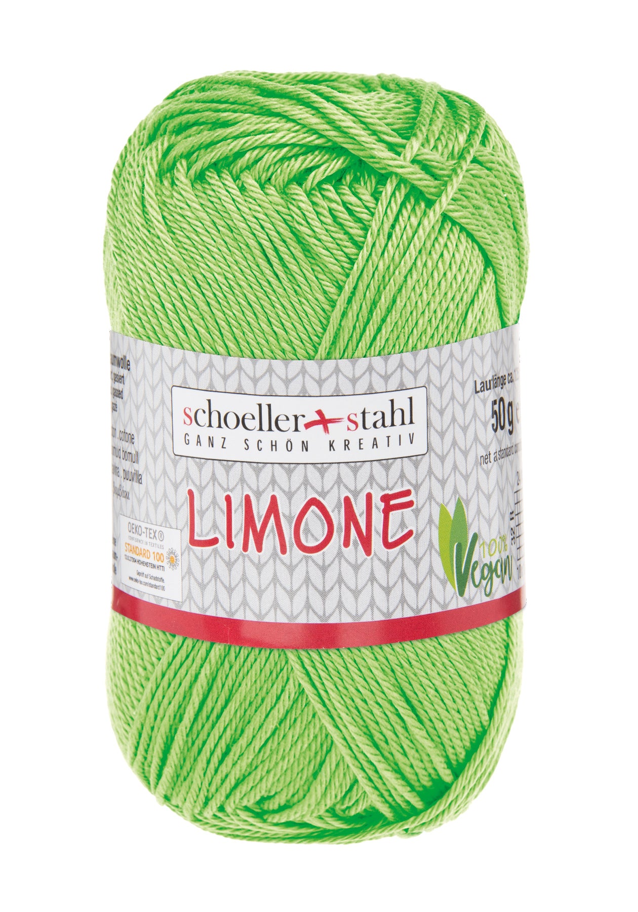 Limone / Knäuel 50g/125m LL / 100% Baumwolle mercerisiert gasiert / vegan