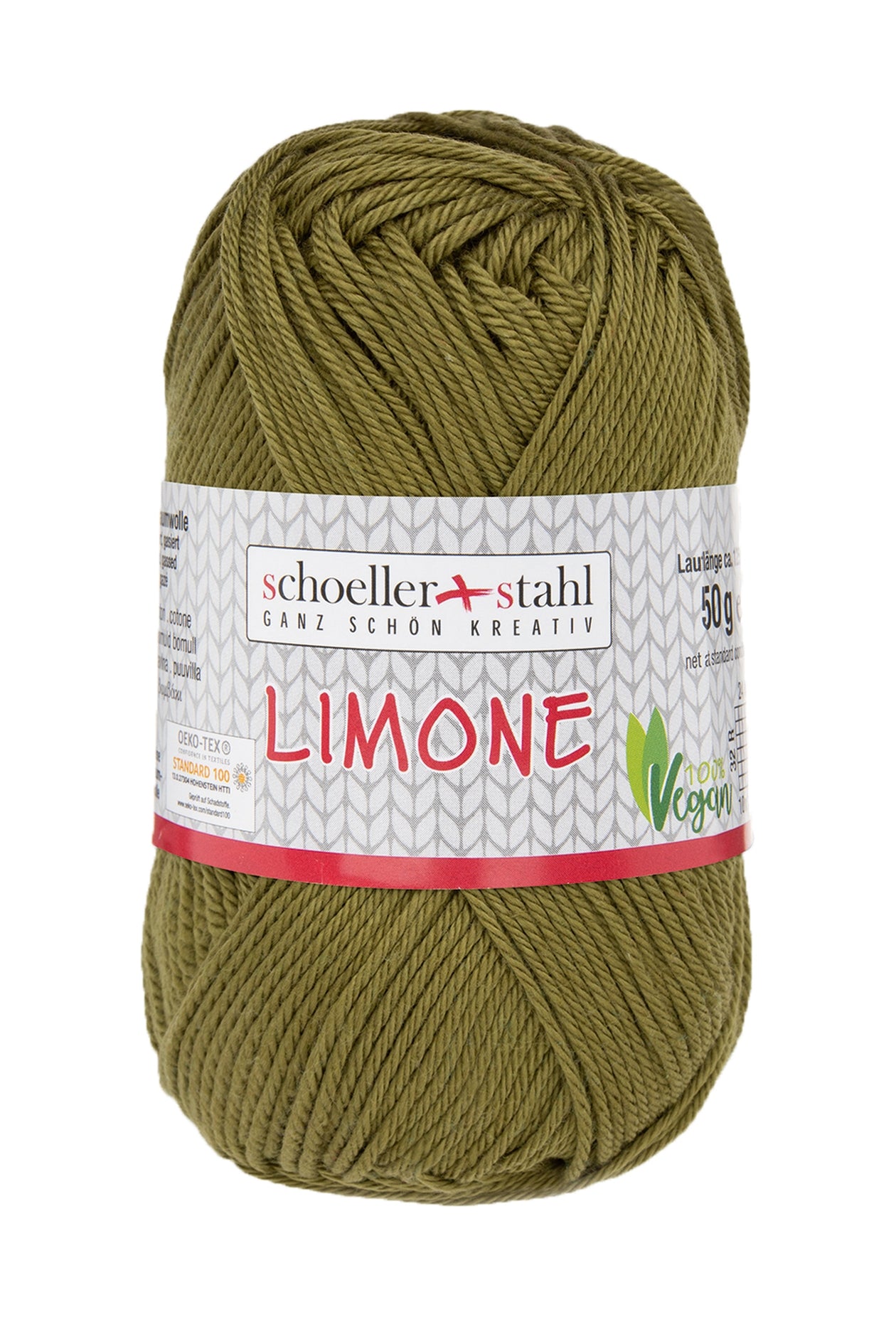 Limone / Knäuel 50g/125m LL / 100% Baumwolle mercerisiert gasiert / vegan
