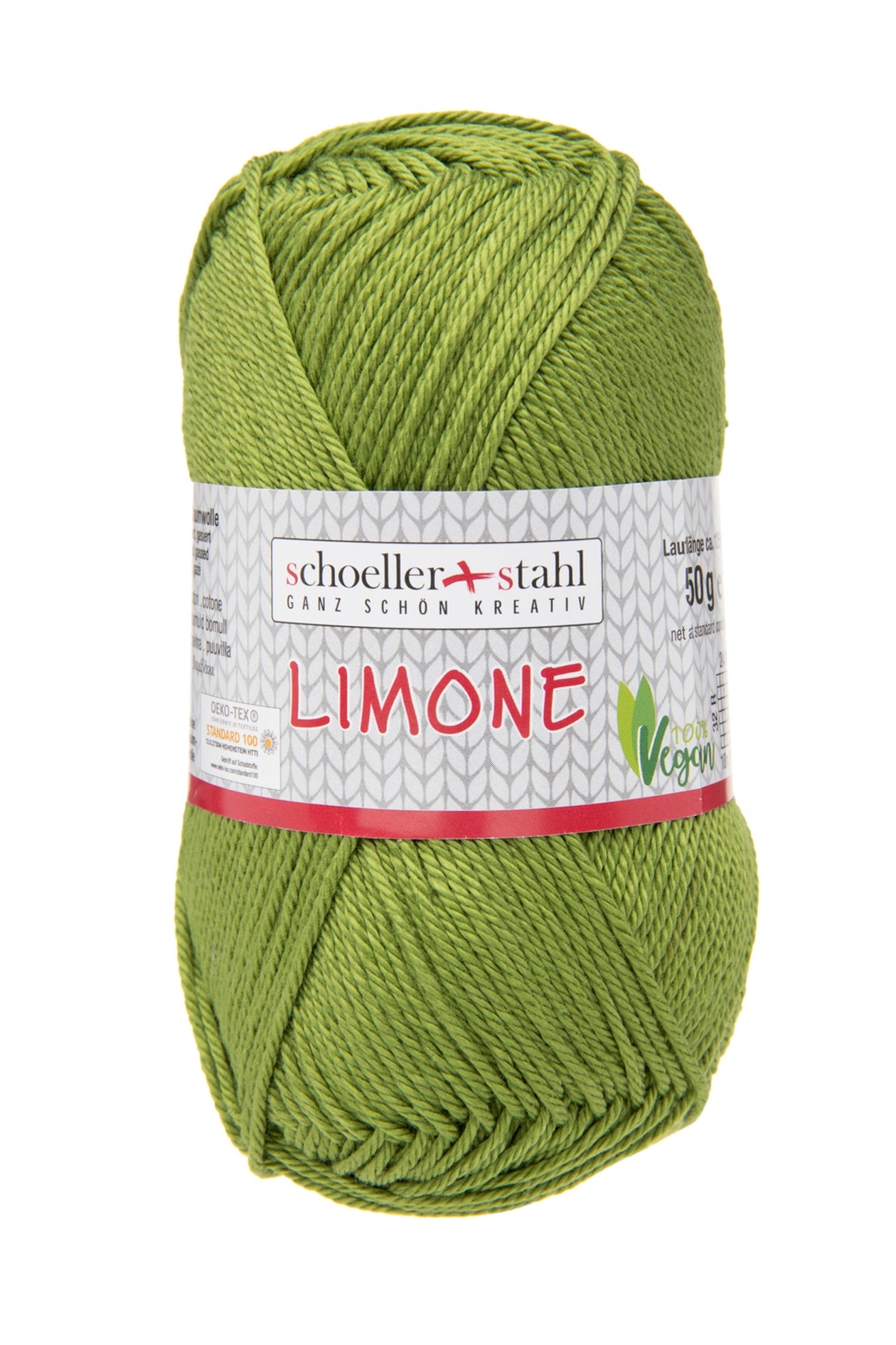 Limone / Knäuel 50g/125m LL / 100% Baumwolle mercerisiert gasiert / vegan