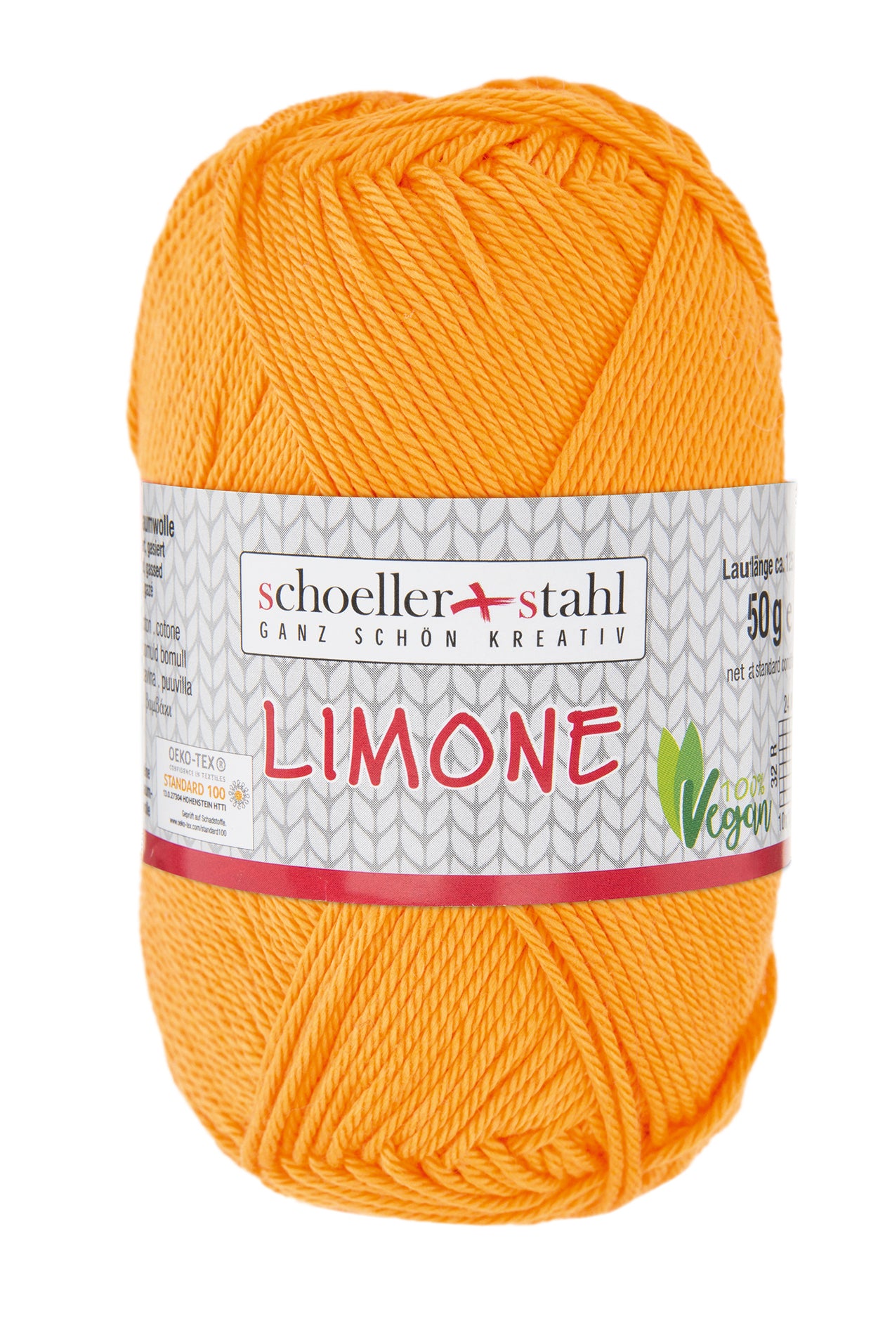 Limone / Knäuel 50g/125m LL / 100% Baumwolle mercerisiert gasiert / vegan