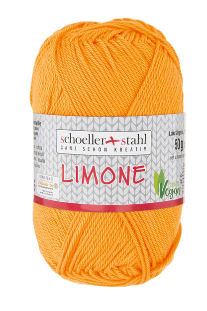 Limone / Knäuel 50g/125m LL / 100% Baumwolle mercerisiert gasiert / vegan