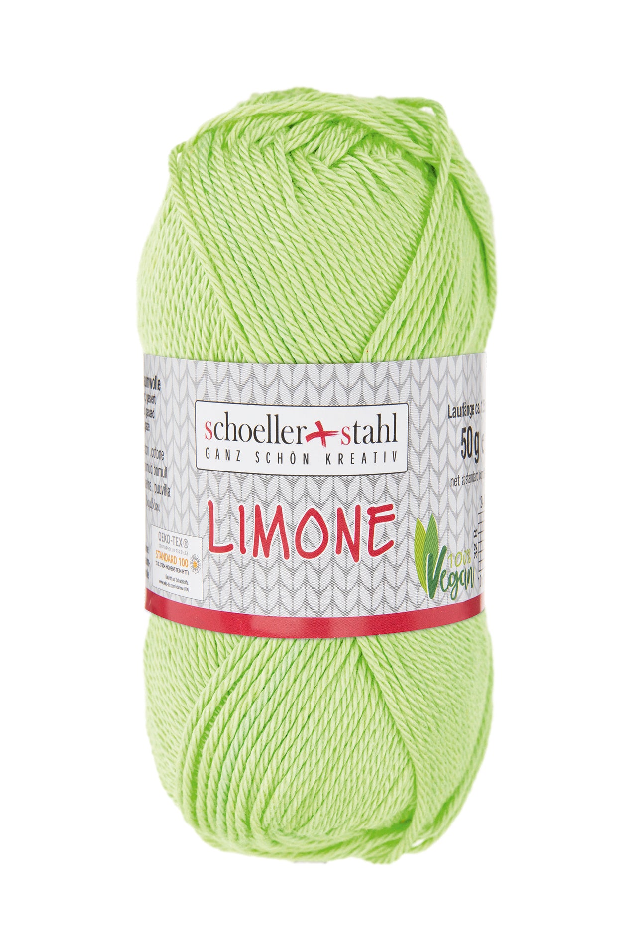 Limone / Knäuel 50g/125m LL / 100% Baumwolle mercerisiert gasiert / vegan