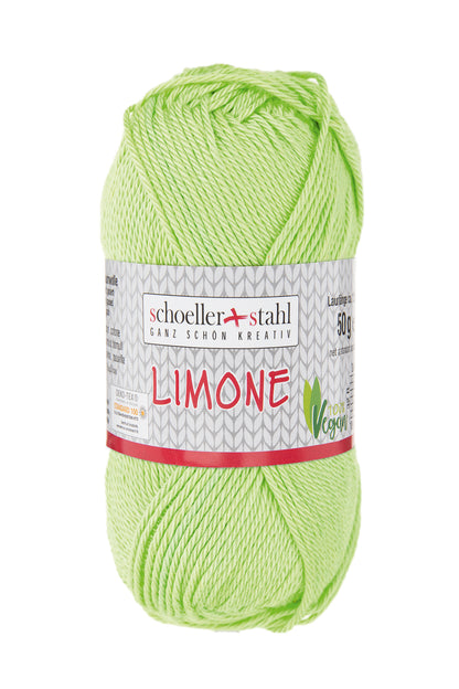 Limone / Knäuel 50g/125m LL / 100% Baumwolle mercerisiert gasiert / vegan