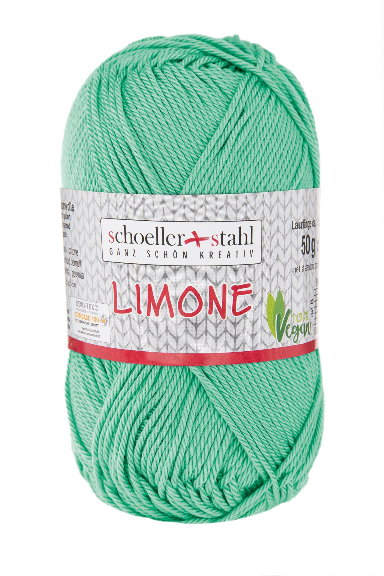 Limone / Knäuel 50g/125m LL / 100% Baumwolle mercerisiert gasiert / vegan