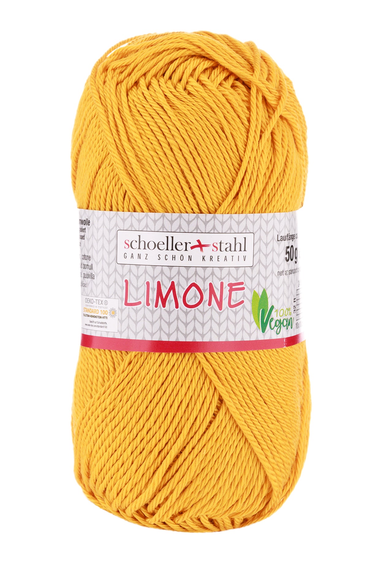Limone / Knäuel 50g/125m LL / 100% Baumwolle mercerisiert gasiert / vegan