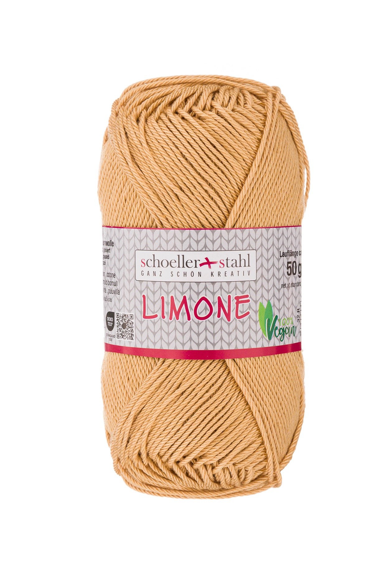 Limone / Knäuel 50g/125m LL / 100% Baumwolle mercerisiert gasiert / vegan