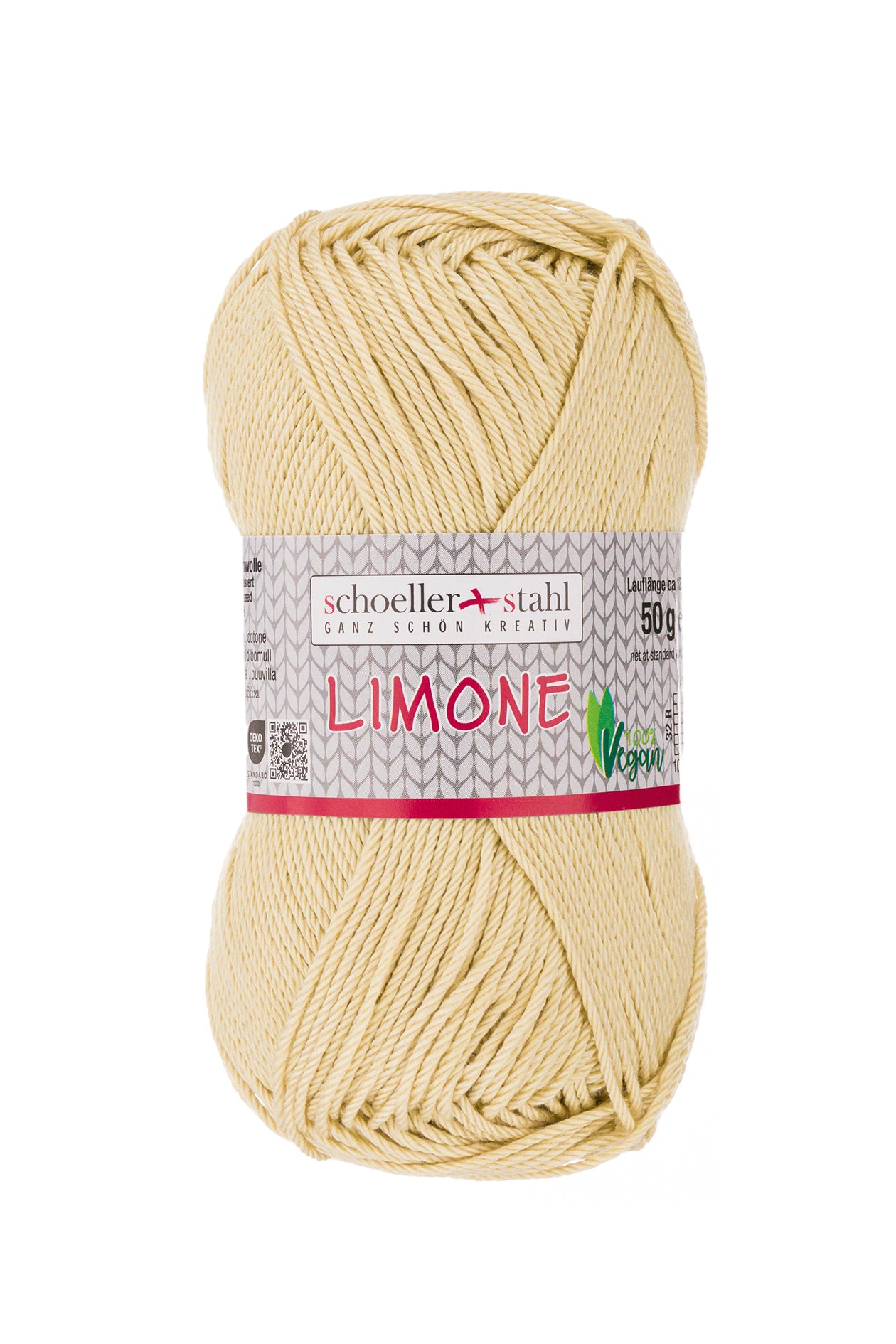 Limone / Knäuel 50g/125m LL / 100% Baumwolle mercerisiert gasiert / vegan