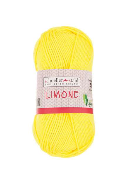 Limone / Knäuel 50g/125m LL / 100% Baumwolle mercerisiert gasiert / vegan